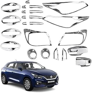 FABBAY Combo Smart Full Kit Compatible Whit Maruti BALENO Set of 26pcs 8Items Exterior Accessories Premium.Head Light Tail Light Door Handle Catch Cover, Finger Guard, Side Mirror Cover, Rear-picture-30