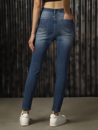Image of High Star Women Washed Skinny fit Highrise Stretchable Jeans