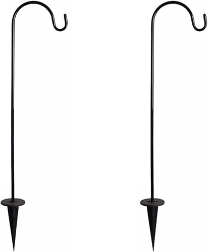 Miniatura 10 de BESPORTBLE Gancho de pastor, gancho de jardín al aire libre, paquete de 3 unidades de 24 pulgadas, poste de jardín para comedero de pájaros, gancho