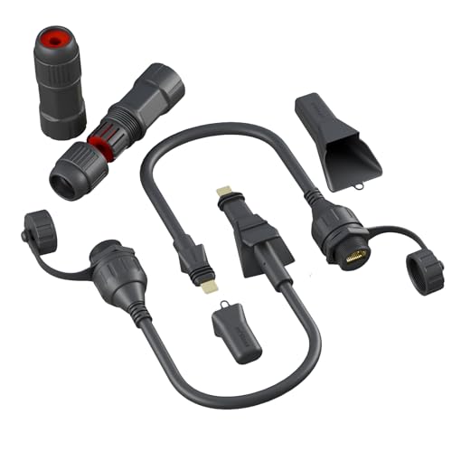 STARGEAR Starlink Flat High Performance Extension to RJ45 Cable, Ethernet Adapter for Starlink Flat High Performance 22AWG, Waterproof SPX RJ45 Coupler with End Caps (2 Pack)