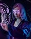 Kimimara Cyberpunk LED Brille - Party Leuchtbrille Leuchtende Visor Glasses Neon Rave Brille LED Leuchtbrille LED Sonnenbrille Kostüme für Karneval Halloween - High Tech