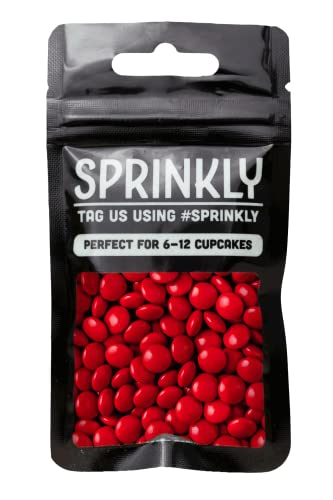 Red Colored Milk Chocolate Beans Sprinkles 30g Cake Cupcake Decorations Cake Cupcake and Cookie Decoration Christmas Sprinkle Bean