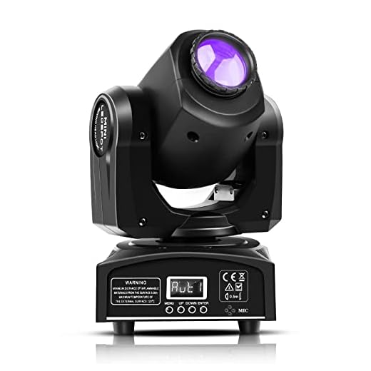 WZYBUTA Lumière de scène à tête mobile, Lyre LED DJ Luminaires à tête rotative pour scène dmx512 pour les événements en direct intérieurs et extérieurs, Bar, Karaoké, Noël, Halloween (1pcs)