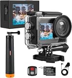 SVBONY SVGo2 4K Unterwasserkamera, Action-Kamera mit Selfie-Stick