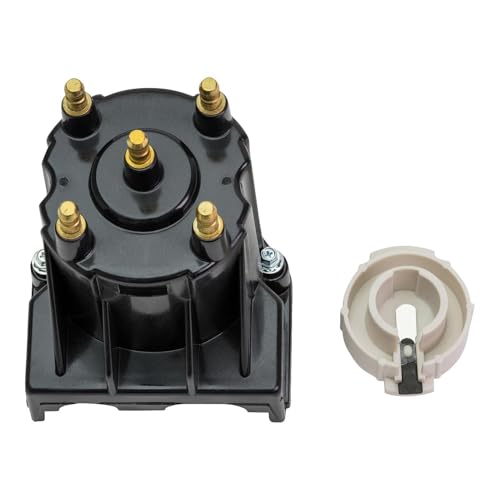 Quicksilver 811635Q2 Distributor Cap and Rotor Kit with Brass Inserts for General Motors 4-Cylinder MerCruiser Engines with Delco EST Ignition Systems