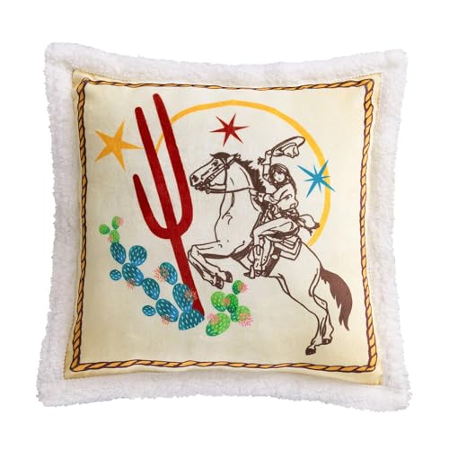 Image of Paseo Road Indigo Hill by HiEnd Accents Riders Salute 18x18 Throw Pillow