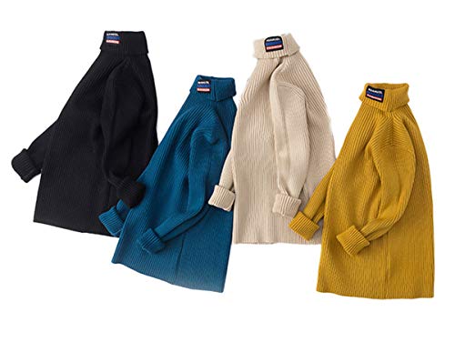 TOHD Big Boys Sweater Children's Long-Sleeved Turtleneck Pullover Sweater3