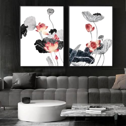 Impression sur toile lotus de qualité artistique KEBIA