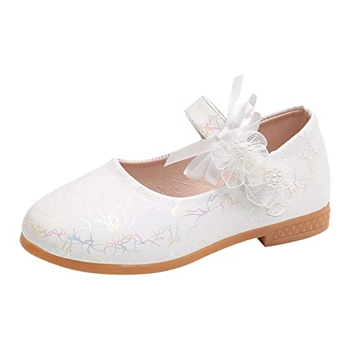 EnJoCho Girls Summer Spring Shoes Fashion Children Girls Casual Shoes Flat Bottom Lightweight Pearl Ribbon Flower Sandals