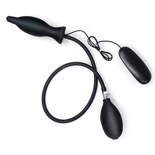 Ka-APV-02-1 4.57 Inch Black Inflatable Adjustable Remote Control á-ná-l pl&ú-g fṎr wṌ&ṃěn ṃ-ěn Design Silicone Set