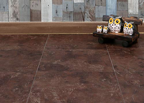 image for ROSEROSA Peel and Stick Engineered PVC Tiles Metal Pattern Durable Vin
