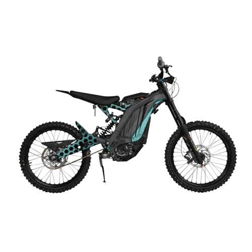 Image of Surron Light Bee Graphics Kit Wrap - Hex Cyan - Sur-Ron Skin - Premium 3M Vinyl Protective Wrap Decal Cover - Easy to Apply | Crafted in The USA by MightySkins