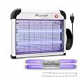 ASPECTEK Electric Bug Zapper, 20W UV Bulbs, Fly, Mosquito, Gnat and Moth Control, Indoor and Covered Outdoor Use for Home, Garage, Patio and Farm, Includes 2 Replacement Bulbs