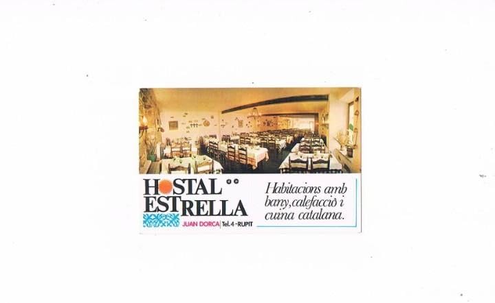 Genérico TARJETA PUBLICIDAD HOSTAL LA ESTRELLA JUAN DORCA