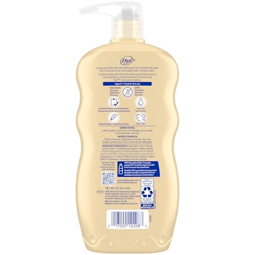 Dial Kids 3-in-1 Body + Hair + Bubble Bath, Peach, 24 Fl Oz, 4-Pack - image 6
