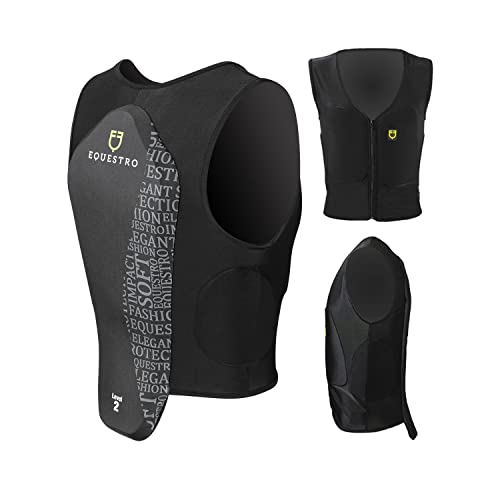 Equestro Paraschiena Bambino Unisex 14 Anni, Nero