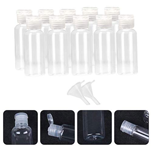 Lurrose Frascos de Squeeze Transparentes RecarregÃ¡veis De 10 Unidades Frascos de Maquiagem de Viage