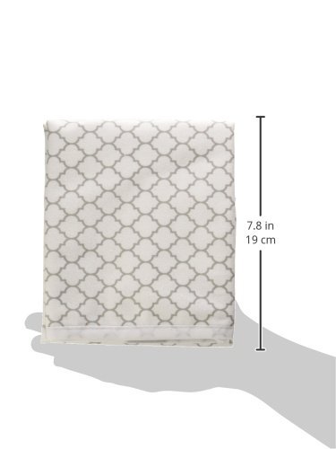 Kushies Deluxe Waterproof Changing Pad Liners - 20 X 30 Inches Baby Changing Table Liners - Baby Changing Pads - Diaper Changing Flat Liner Pad Waterproof Portable (White/Grey Ornament) #TOP2