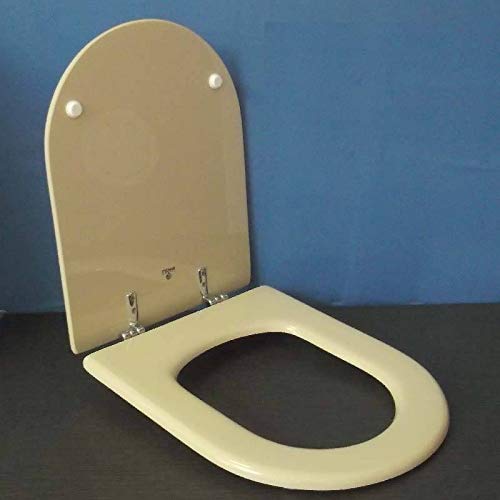 Copriwater Dolomite CLODIA CHAMPAGNE Cerniera Cromo-Sedile-Asse Wc