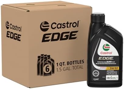 Castrol EDGE 5W-30 Advanced Full Synthetic Motor Oil, 1 Quart, Pa...