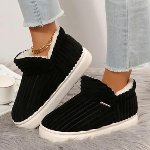 Slippers for Women Men Pluffi Cozy Slipper Booties Memory Foam Fuzzy House Slippers Winter Warm Thick-Soled Plush House Slide2