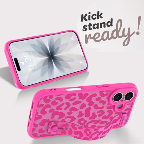 Coque iPhone 17 léopard avec sangle pour éviter les chutes