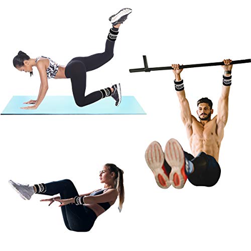 Prodigen Adjustable Ankle Weights Set for Men & Women Ankle Wrist Weight for Walking, Jogging, Gymnastics (Gray, 5lbs Each)