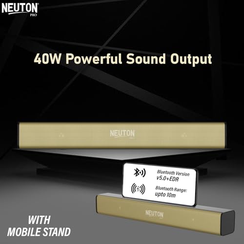 Image of Romeo BAR Wireless Bluetooth Soundbar, 40W RMS,Dual (52mm Driver & Passive Radiator), Upto 4 Hours Playback, Built in Battery, BTv5.1 | USB | mSD | AUX