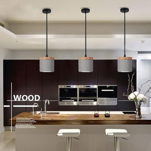 Lámpara colgante de cemento nórdica e iluminación moderna ajustable 5