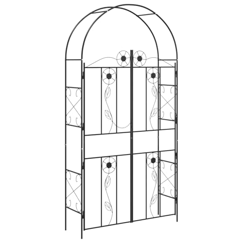 Arco de jardín rectangular moderno, estructura de entrada de 226 cm 3