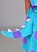 Plus Size Women's Pixar Monsters Inc Sulley Costume - Adult Halloween Outfit with Headband, Gloves, Tail & Spikes 2X