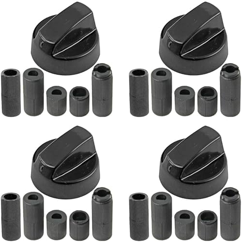 SPARES2GO Universal-Schaltknöpfe für alle Arten von Ofen, Herd & Kochfeld (4er-Pack)