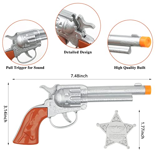 Septcity SP-921 Cowboy Toys Set, 6Pieces Brown Adjustable Cowboy Gun Belt And Holster thumb #3
