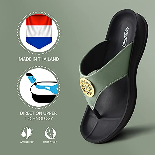 Aerothotic Othila Women’s Summer Comfort Flip Flops With Arch Support (Othila Green, Size 6) #TOP6