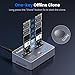 M.2 NVME/SATA Duplicator, Coolpie CR121 Dual-Bay Offline Clone M.2 NVME/SATA Docking Station, USB3.2 Gen2*2 20Gbps M.2 Cloner for SSD Size 2230/2242/2260/2280/22110
