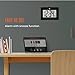 MARATHON Large Digital Wall Clock with 8” Display, Black - Easy to Read