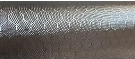 3K 240gsm Real Carbon Fiber Cloth Big Hexagonal Honeycomb Carbon Fabric Football Pattern ，30cm/50cm Length，40" / 100cm Width (Black, 1m x 30cm)