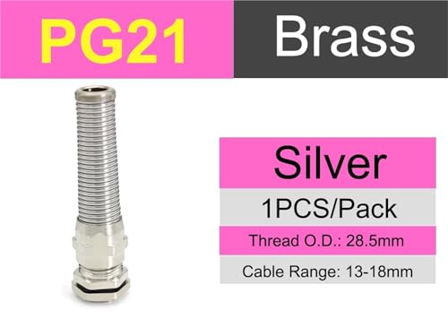 Prensaestopas M20 de latón niquelado con muelle flexible para cables de 13-18mm 3