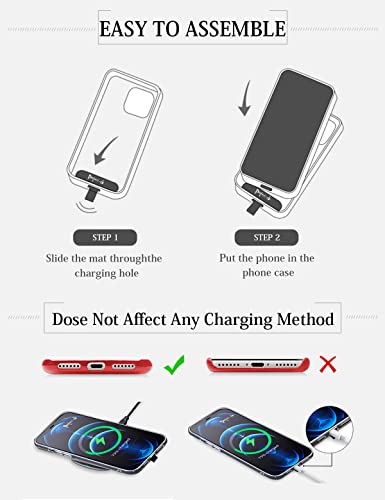 Project-Cb Phone Tether Tab 2 Pack,Universal Phone Lanyard Patch Without Adhesive,Phone Strap Replacement Part For Cell Phone (Black&Clear) #TOP5