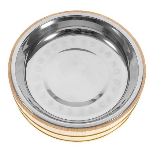 NAMOARLY 1 PC Bibimbap Food Tray Kit Crawfish Japanese Rice Cutlery Tray Hangiri Salmon Sushi Rice Barrel Rice Mixing Bucket Food Storage Plate Korean Rice Mix Bucket Stainless Steel