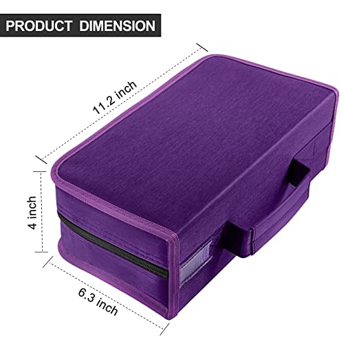 Dvd Case Holder, Siveit Cd/Dvd Case Wallet Binder Holder 160 Capacity Cd Dvd Cases Organizer Portable Cd Binder Wallet For Home Travel (Purple) #TOP1
