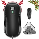 🎄【Protection Multiples】Nettoyeur de vitres dispose d'une batterie lithium-ion intégrée de 650 mAh, qui peut encore rester sur la fenêtre pendant environ 25 min en cas de panne de courant inattendue et à sonner l'alarme. Robot nettoyeur vitre automatique est équipée d'un câble AC/DC et d'une corde de sécurité de 5 m pour éviter les chutes accidentelles.La corde de sécurité peut supporter 120 kg. (Notes : Le nettoyeur de vitres doit être connecté à l'alimentation électrique lorsqu'il fonctionne.)