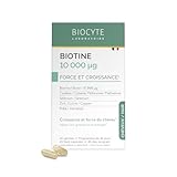 Biotine 10 000 µG   Complement Alimentaire Pousse Cheveux   Zinc, Selenium, Cuivre   Programme 45 Jours
