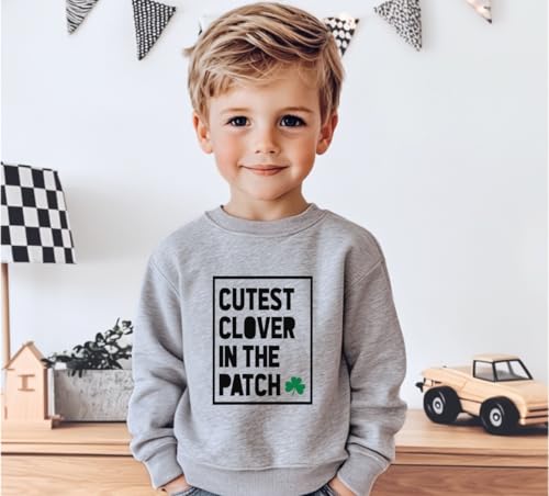 Bump and Beyond Designs Toddler St. Patrick's Day Sweatshirt, Cutest Clover in The Patch3