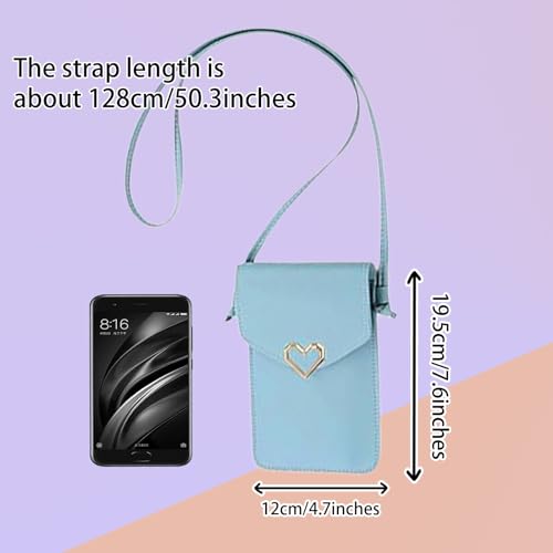 BenePoint Crossbody Bags for Women, Leather Phone Purses Crossbody Purse Cell Phone Purse with Clear Touch Screen Window2