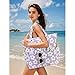 Bluboon Beach Pool Bags Tote for Women Ladies Large Gym Tote Carry On Bag With Wet Compartment for Weekender Travel Waterproof