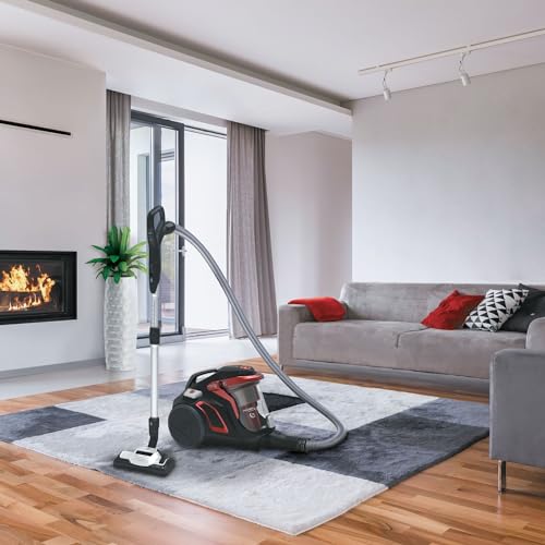 Hoover H-Power HP730ALG, Aspirateur Traineau sans Sac, Performances Optimales,Vidage Facile & Hygiénique,Ultra Silencieux, Cassette2L, Grand Rayon d'action 10m, Brosse Poils Animaux + Allergènes