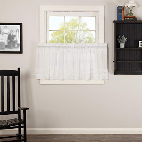 VHC-Brands-Soft-White-Ruffled-Farmhouse-Sheer-Petticoat-Tier-Set-of-2-24×36 VHC Brands Soft White Ruffled Farmhouse Sheer Petticoat Tier Set of 2 24×36