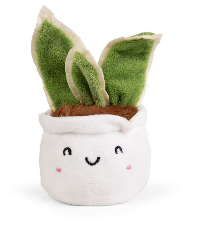 LITTLE Living Nature Green Snake Plant Stuffed Plush Toy, Pocket-sized