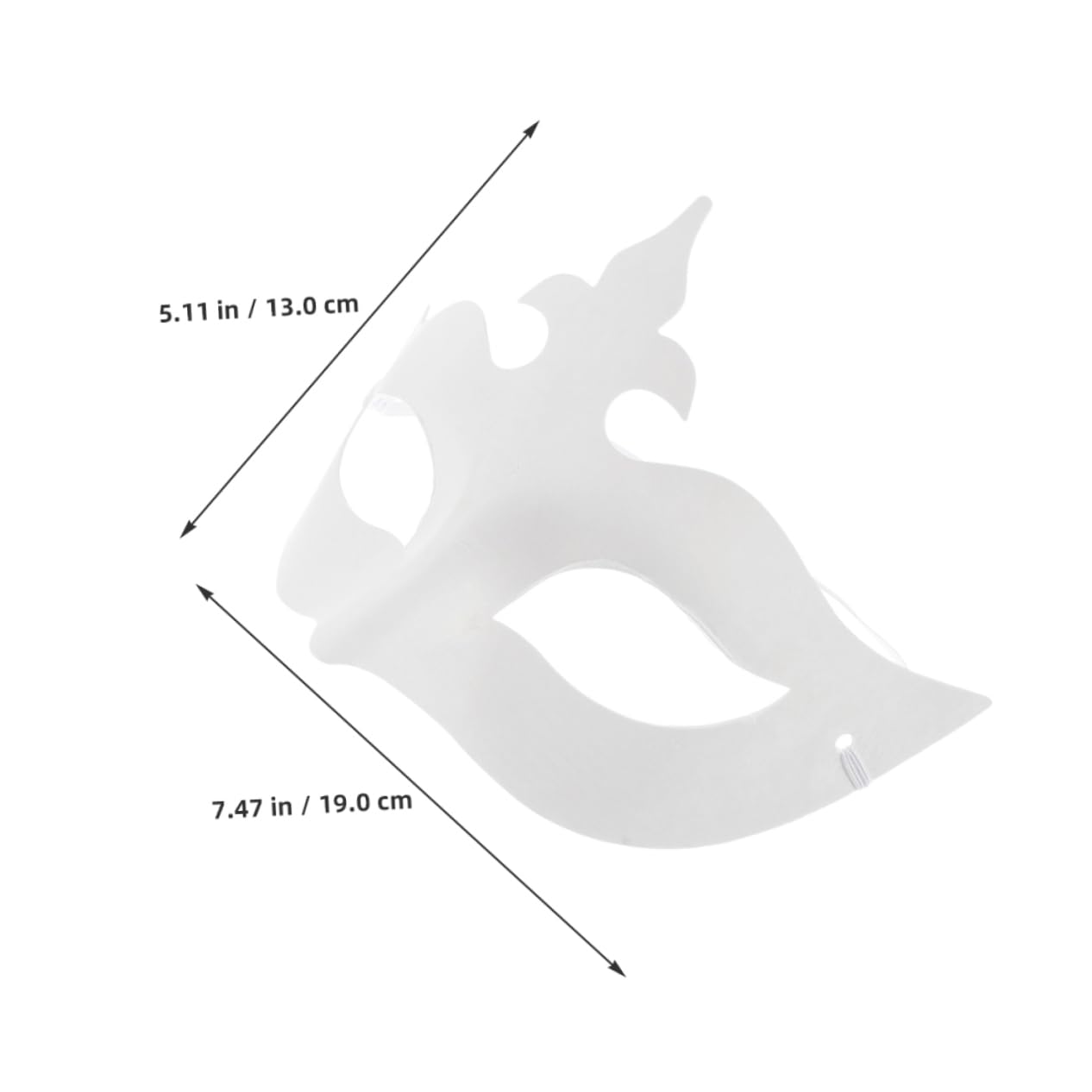 ERINGOGO 5Pcs White Paper Half Face Masquerade Masks for Costume Parties Carnival Celebrations and Birthday Events for Creative Painting and Decoration